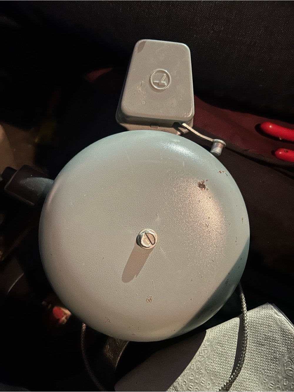 Vintage Light Blue Metal Bicycle Bell